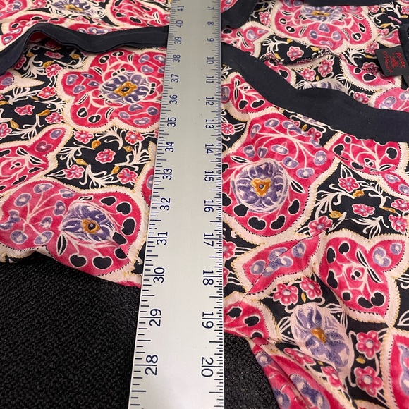 Aller Simplement multicolored 3/4 sleeve tunic w/ asymmetrical hem sz XL - Picture 12 of 13